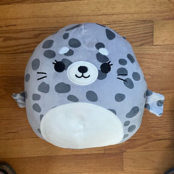 Squishmallows Odile the Spotted Gray Seal KellyToy Soft Plush Animal 12’ - Picture 3 of 5